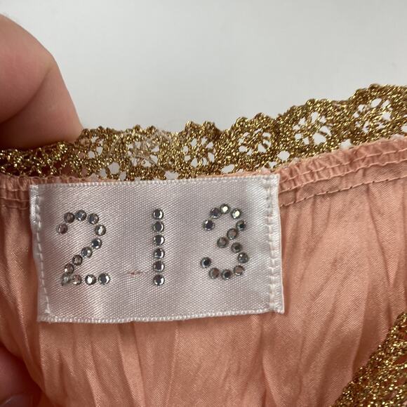 213 layered crinkle pink blue mini dress - Picture 2 of 6